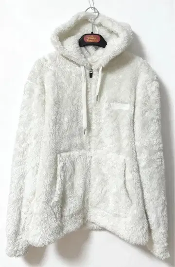 Champion 챔피온 후드 부착 플리스 자켓 블루종 화이트