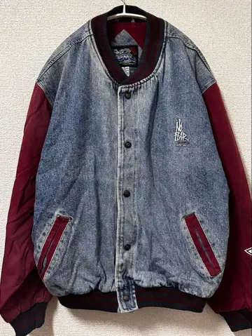 [ 레어템 ] NO FEAR 90's 데님 바시티 자켓