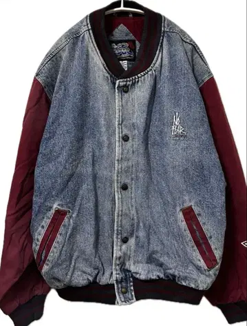 [ 레어템 ] NO FEAR 90's 데님 바시티 자켓