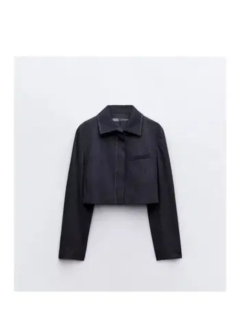 ZARA 탑스티치 숏 데님 자켓