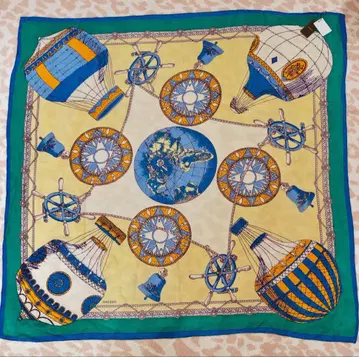 택 포함 미사용! 마니프리 대형 스톨 얇은 소재 울 실크 열기구