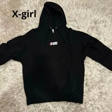 X-girl 후드티 블랙 M 사이즈
