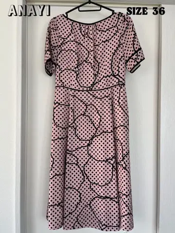 ANAYI 반팔 무릎 기장 원피스 사이즈 36