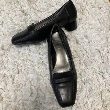 핏핏 fitfit 블랙 3.5cm 힐 가죽 23.0cm 미사용급