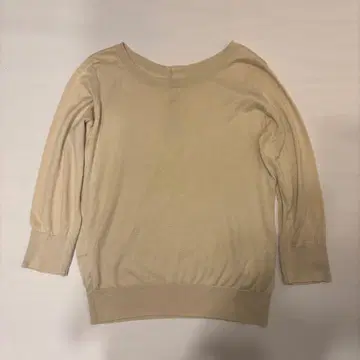 JOHN SMEDLEY 베이지 백 버튼 니트 긴팔