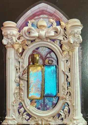 숲의 보석! 모르포 나비 목걸이 탑 세트