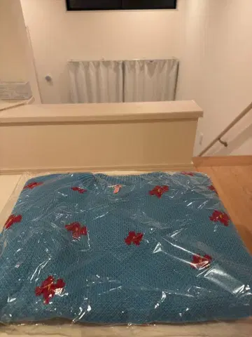 GANGHEI 스카이블루 꽃 패턴 니트