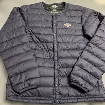 새상품급 단톤 노카라 다운 자켓 남성용 M 네이비