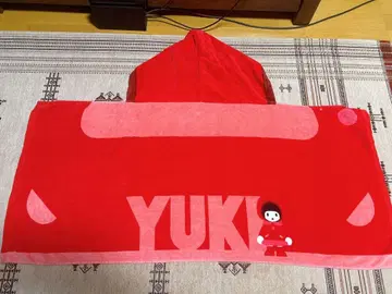 2개 세트 YUKI 후드 부착 타월 빨간색 유킨코