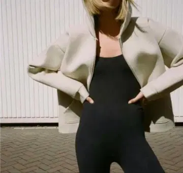 시착만 한 상품 ZARA 소프트 네오프렌 이펙트 봄버 자켓