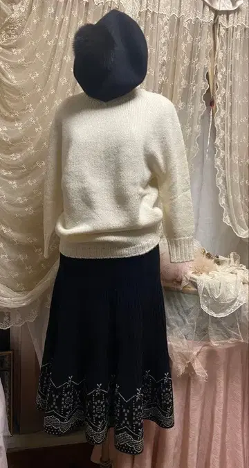 니트 스커트 뜨개질 무늬