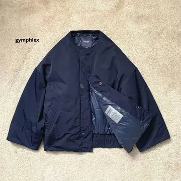 [ 새상품급 ] 짐플렉스 다운 자켓 노카라 네이비 숏 기장