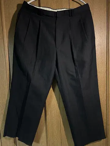 네이비 스트라이프 슬랙스