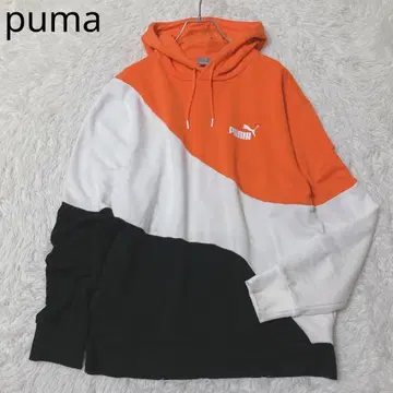 푸마 후드티 후디 로고 파워캣 배색 L 사이즈 화려한