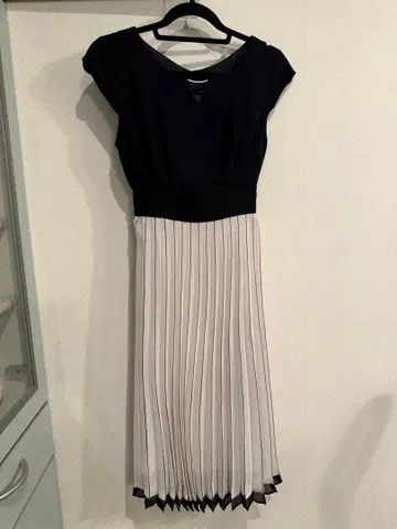 Apuweiser-riche 슬리브리스 투톤 원피스