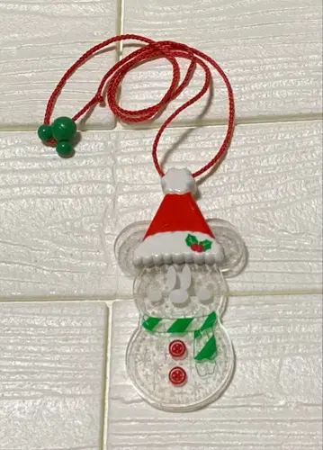 디즈니 미키 눈사람 크리스마스 빛나는 완구 펜던트 used