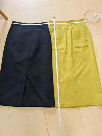 SLOBE IENA 타이트 스커트 2색 세트 블랙, 옐로우