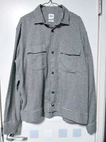 zara 자라 하운드투스 체크 패턴 자켓