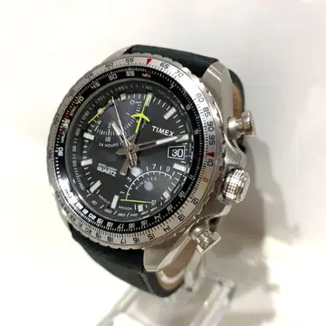 하자품 TIMEX 쿼츠 손목시계 블랙/실버