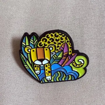 오사카 간사이 박람회 컬럼비아 핀 배지 재규어