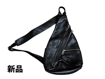 TIDING 드롭형 바디백 천연 가죽 사선 가케 원숄더백