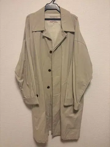 베이지 스텐카라 코트 오버 사이즈