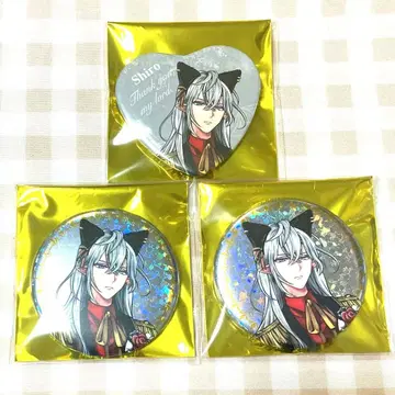 시로 하트 캔뱃지 악마 고양이 난자타운 복권 B상 캔뱃지