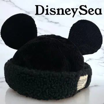 디즈니씨 Disney 보아 모자 캡 블랙 코듀로이 겨울