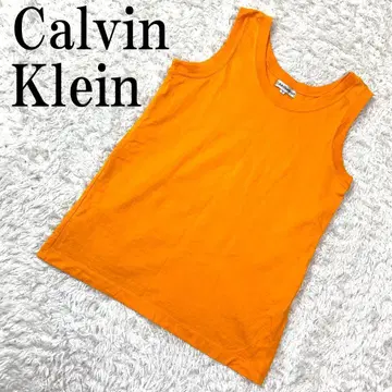 Calvin Klein 슬리브리스 티셔츠 오렌지 M B990
