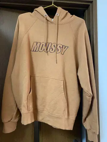 MOUSSY 후드 부착 트레이닝복 브라운 F