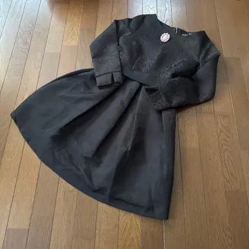 블랙 긴팔 플레어 원피스 한국 패션 ZARA 자카드풍 A라인