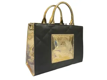 Rady 메탈릭 퀼팅 토트백 블랙