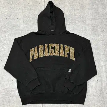 패러그래프 레오파드 무늬 아치 로고 송치 가죽 후드티 패러그래프