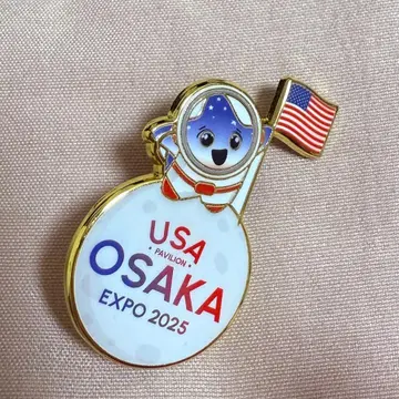 미국관 스파크 핀 배지 우주비행사 국기 간사이 박람회
