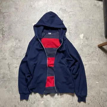 Jerzees 네이비 풀 집업 후드티 M