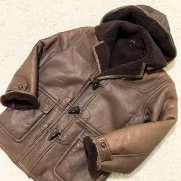 새상품급/레어 XL 상당 무스탕 더플 코트 플라이트 자켓 B-7 가죽