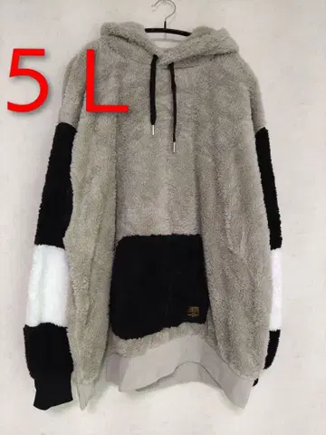 빅 사이즈 새상품 5L 보아 플리스 후드 부착 후드티