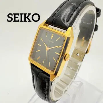 작동품 새상품급 SEIKO 세이코 새 배터리 골드 스퀘어 손목시계 드레스