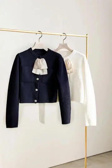 Herlipto Frill Ribbon Knit Jacket Set