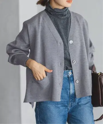 IENA 슈퍼 파인 스무스 숏 가디건