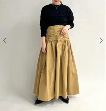 이에나 개더 디자인 타프타 스커트 IENA