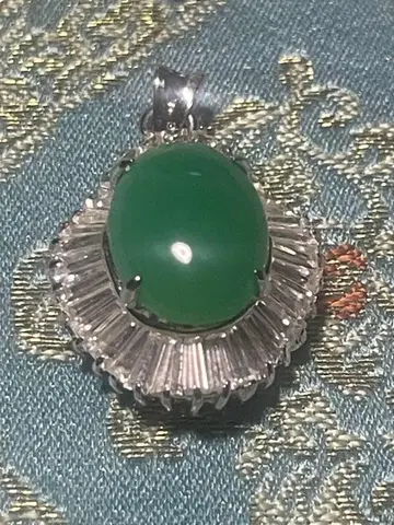 그린 오닉스 실버 펜던트