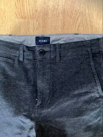 BEAMS 슬림 코튼 팬츠 일본제 원단