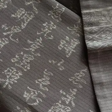 반야심경 블랙 무늬 실크 후쿠로 오비