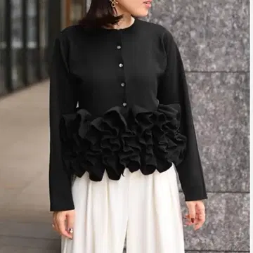 새상품 스완 가디건 니트 가디건 블랙