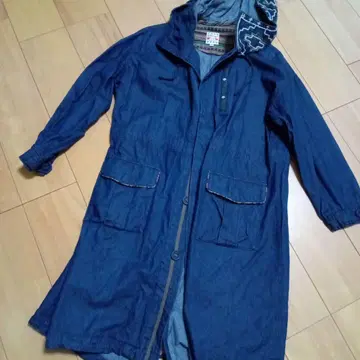 TITICACA 후드 부착 데님 롱 자켓 F 사이즈