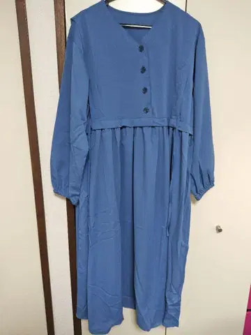 미사용 도킹 플레어 원피스 블루