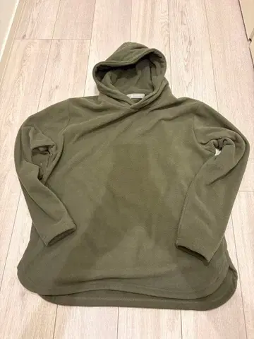 나노 유니버스 플리스 후드 부착 후드티 올리브 그린