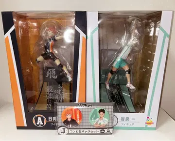 하이큐!! 히나타 쇼요 이와이즈미 하지메 피규어 캔뱃지 3개 세트