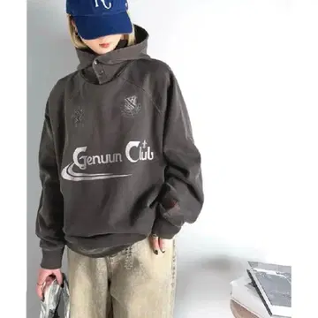 가격 인하. 피그먼트 오버 사이즈 속기모 후드티